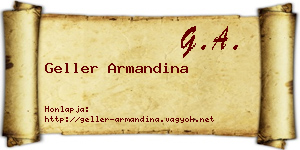 Geller Armandina névjegykártya